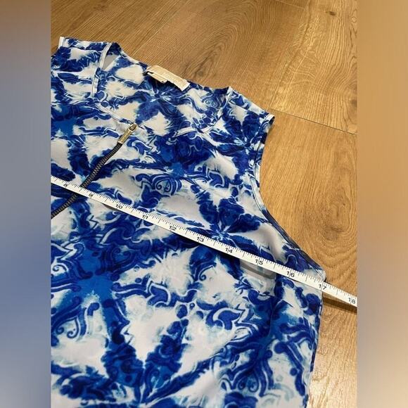 EUC Michael Kors Blue Sleeveless Top- Small - Picture 4 of 6